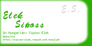 elek siposs business card